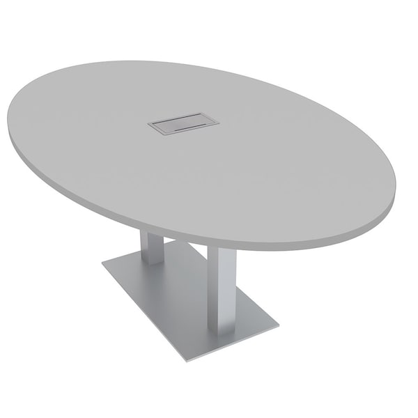 45.25 in W, 84 in L, 29 in H, Engineered Wood Top, Grey